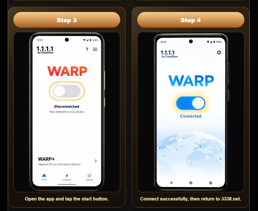 Android step 3: Open the app, follow setup and approve the VPN profile when your device asks.
